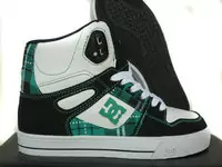 dc shoes pixie heart skate shoes-black white green